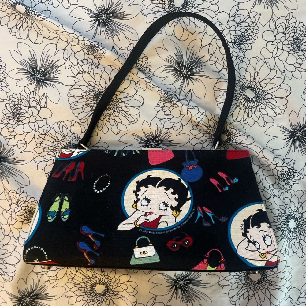 Betty Boop Black and Multicolor Shoulder Bag